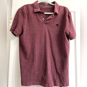 Express Pique Polo in Heathered Red - size L